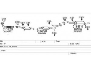 MTS C200070000112 išmetimo sistema 
 Išmetimo sistema -> Išmetimo sistema, visa