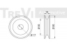 TREVI AUTOMOTIVE TA1285 kreipiantysis skriemulys, V formos rumbuotas diržas 
 Diržinė pavara -> V formos rumbuotas diržas/komplektas -> Laisvasis/kreipiamasis skriemulys
6025006736