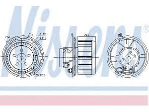 NISSENS 87185 vidaus pūtiklis 
 Šildymas / vėdinimas -> Orpūtė/dalys
46799643, 77364449