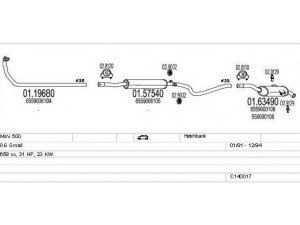 MTS C140017008931 išmetimo sistema 
 Išmetimo sistema -> Išmetimo sistema, visa