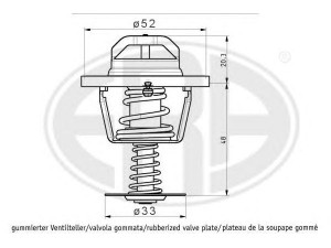 ERA 350212 termostatas, aušinimo skystis 
 Aušinimo sistema -> Termostatas/tarpiklis -> Thermostat
90048-33088, 90916-03122, 90916-03134