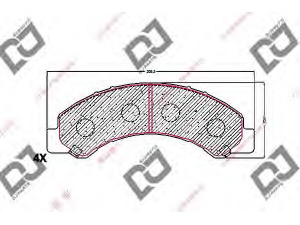 DJ PARTS BP1722 stabdžių trinkelių rinkinys, diskinis stabdys 
 Techninės priežiūros dalys -> Papildomas remontas
8-97168-633-0, 8-97321-102-0, 8-97329-266-0