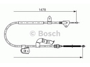 BOSCH 1 987 477 951 trosas, stovėjimo stabdys 
 Stabdžių sistema -> Valdymo svirtys/trosai
4745 Y2, 4745 Y2, 46420 0H010