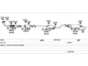MTS C300105007930 išmetimo sistema 
 Išmetimo sistema -> Išmetimo sistema, visa