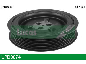 LUCAS ENGINE DRIVE LPD0074 skriemulys, alkūninis velenas 
 Diržinė pavara -> Dirželio skriemulys
1226639, 1329202, 1379766, 6C1Q6B319EA