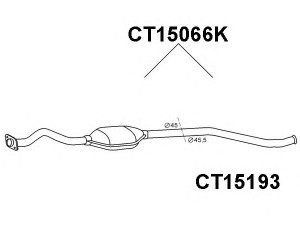 VENEPORTE CT15066K katalizatoriaus keitiklis 
 Išmetimo sistema -> Katalizatoriaus keitiklis
170633, 95639056, 96014789, 96144012