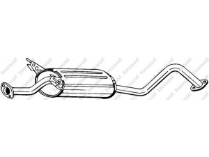 BOSAL 281-865 vidurinis duslintuvas 
 Išmetimo sistema -> Duslintuvas
28721-43300, 28721-43360