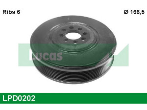 LUCAS ENGINE DRIVE LPD0202 skriemulys, alkūninis velenas 
 Diržinė pavara -> Dirželio skriemulys
077105251N, 80001126