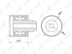 LYNXauto PB-3001 kreipiantysis skriemulys, paskirstymo diržas 
 Diržinė pavara -> Paskirstymo diržas/komplektas -> Laisvasis/kreipiamasis skriemulys
68000 678AA, 1221491, 2M216K297AA