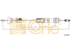 COFLE 11.3047 sankabos trosas 
 Dviratė transporto priemonės -> Kabeliai ir tachometro velenaai -> Sankabos trosas
2150W9, 2150Y1, 9634114380