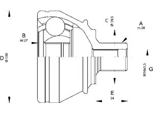 OPEN PARTS CVJ5667.10 jungčių komplektas, kardaninis velenas 
 Ratų pavara -> Sujungimai/komplektas
4F0498099A