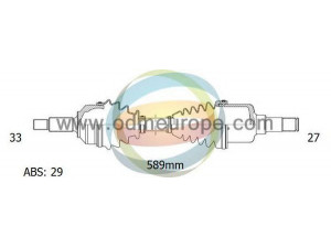 ODM-MULTIPARTS 18-231171 kardaninis velenas 
 Ratų pavara -> Kardaninis velenas
374455, GM 93171792