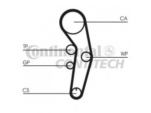 CONTITECH CT1090 paskirstymo diržas 
 Techninės priežiūros dalys -> Papildomas remontas
045109119D, 045109119E, 045109119L