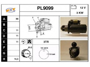 SNRA PL9099 starteris