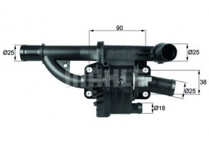 MAHLE ORIGINAL TH 40 83 termostatas, aušinimo skystis 
 Aušinimo sistema -> Termostatas/tarpiklis -> Thermostat
1336AF, 1675627, 1683554, 9M5Q8A586BA
