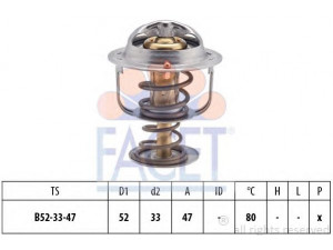 FACET 7.8205S termostatas, aušinimo skystis 
 Aušinimo sistema -> Termostatas/tarpiklis -> Thermostat
90048-33088-000, 90916-03122