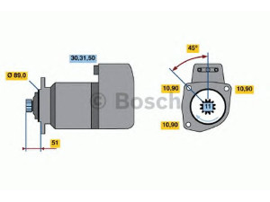 BOSCH 0 001 417 025 starteris
6114855, 82DB 10300 BB, 82DB 11000 BB