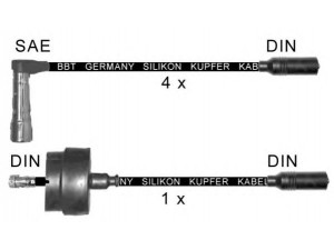 BBT ZK1038 uždegimo laido komplektas 
 Kibirkšties / kaitinamasis uždegimas -> Uždegimo laidai/jungtys