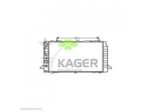 KAGER 31-0022 radiatorius, variklio aušinimas 
 Aušinimo sistema -> Radiatorius/alyvos aušintuvas -> Radiatorius/dalys
8A0121251E, 8A0121251G