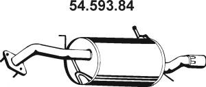 EBERSPÄCHER 54.593.84 galinis duslintuvas 
 Išmetimo sistema -> Duslintuvas
OK23N 40 100B, OK23N 40 100C