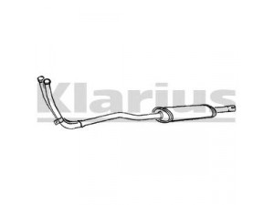 KLARIUS 250006 priekinis duslintuvas 
 Išmetimo sistema -> Duslintuvas
GEX33017, GEX3777, GEX3815, GEX3911