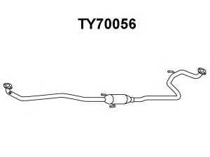 VENEPORTE TY70056 priekinis duslintuvas 
 Išmetimo sistema -> Duslintuvas
174100Q020, 174100Q021, 174100Q030