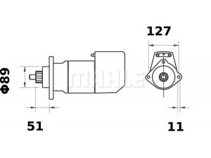 MAHLE ORIGINAL MS 461 starteris