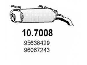 ASSO 10.7008 galinis duslintuvas 
 Išmetimo sistema -> Duslintuvas
95638426, 95638429, 96021037, 96024950