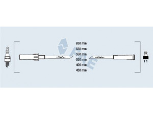 FAE 83986 uždegimo laido komplektas 
 Kibirkšties / kaitinamasis uždegimas -> Uždegimo laidai/jungtys
05019593 AA, 5019593 AA