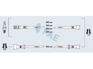 FAE 83340 uždegimo laido komplektas 
 Kibirkšties / kaitinamasis uždegimas -> Uždegimo laidai/jungtys
5967.06, 5967.07, 5967.12, 5967.19