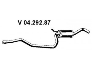 EBERSPÄCHER 04.292.87 priekinis duslintuvas 
 Išmetimo sistema -> Duslintuvas
1 030 391, 6 872 591, 6 990 384