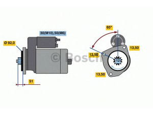 BOSCH 0 001 261 026 starteris 
 Elektros įranga -> Starterio sistema -> Starteris
0579261, 2031368