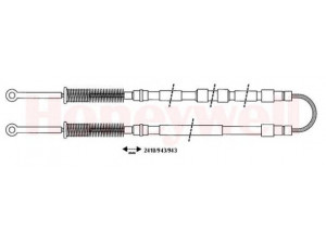 BENDIX 432814B trosas, stovėjimo stabdys 
 Stabdžių sistema -> Valdymo svirtys/trosai
7757560, 7757560