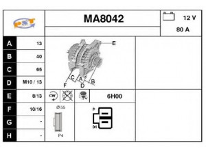 SNRA MA8042 kintamosios srovės generatorius
BP6D10300A, FP3418300, FP3418300A