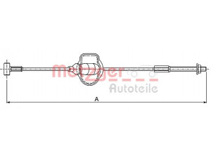 METZGER 10.5416 trosas, stovėjimo stabdys 
 Stabdžių sistema -> Valdymo svirtys/trosai
1076707, YS4Z2853AA