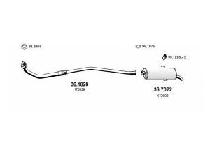 ASSO ART1887 išmetimo sistema 
 Išmetimo sistema -> Išmetimo sistema, visa