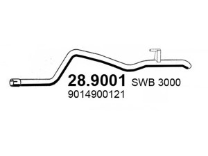 ASSO 28.9001 išleidimo kolektorius 
 Išmetimo sistema -> Išmetimo vamzdžiai
9014900121, 9014900421