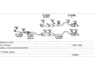 MTS C280651009760 išmetimo sistema 
 Išmetimo sistema -> Išmetimo sistema, visa