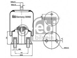 FEBI BILSTEIN 39992 dėklas, pneumatinė pakaba 
 Pakaba -> Pneumatinė pakaba
942 320 45 21, 974 320 01 17