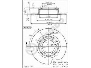 BRECO BS 7064 stabdžių diskas 
 Stabdžių sistema -> Diskinis stabdys -> Stabdžių diskas
95599322, AM45123