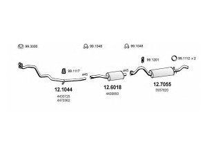 ASSO ART0636 išmetimo sistema 
 Išmetimo sistema -> Išmetimo sistema, visa