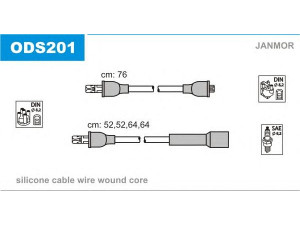 JANMOR ODS201 uždegimo laido komplektas 
 Kibirkšties / kaitinamasis uždegimas -> Uždegimo laidai/jungtys
1612434, 90113411