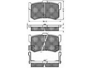 BSF 10476 stabdžių trinkelių rinkinys, diskinis stabdys 
 Techninės priežiūros dalys -> Papildomas remontas
43022SG9000, GBP90300, GBP90304