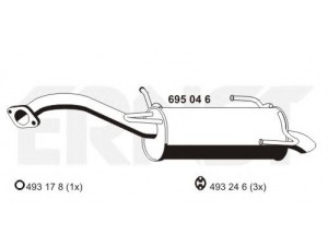 ERNST 695046 galinis duslintuvas 
 Išmetimo sistema -> Duslintuvas
20100-5F601, 20100-5F601-KE, 20100-99B01