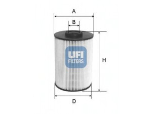 UFI 26.055.00 kuro filtras 
 Techninės priežiūros dalys -> Papildomas remontas
1906-A7, 9467637280, 1681999, 1682001