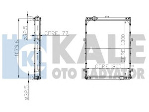 KALE OTO RADYATÖR 132500 radiatorius, variklio aušinimas
154073111, 81061010055, L&R154073111