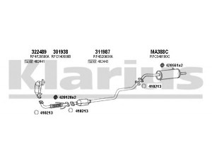 KLARIUS 570277E išmetimo sistema 
 Išmetimo sistema -> Išmetimo sistema, visa