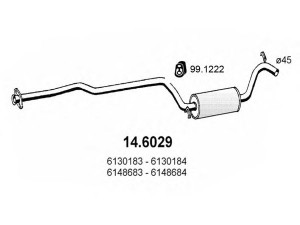 ASSO 14.6029 vidurinis duslintuvas 
 Išmetimo sistema -> Duslintuvas
1495903, 1503655, 1503656, 1632587