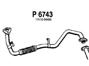FENNO P6743 išleidimo kolektorius 
 Išmetimo sistema -> Išmetimo vamzdžiai
17410-54480