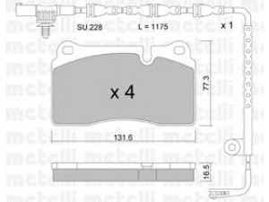 METELLI 22-0695-1K stabdžių trinkelių rinkinys, diskinis stabdys 
 Techninės priežiūros dalys -> Papildomas remontas